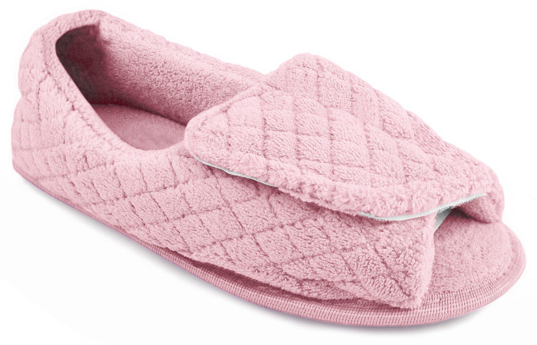 Womens Quilted Adjustable Slippers