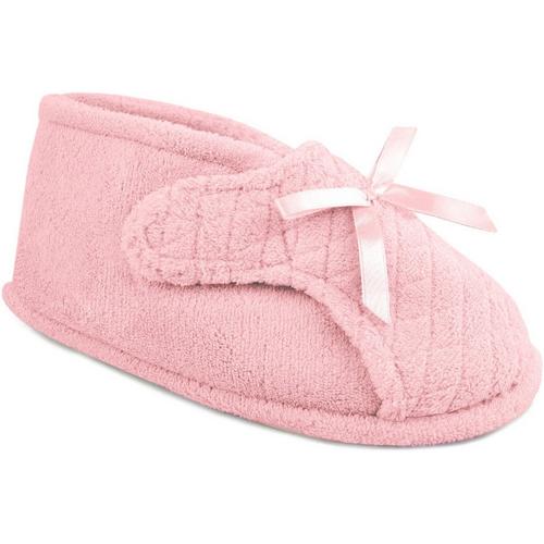 Muk Luks Womens Quilted Adjustable Bootie Slippers