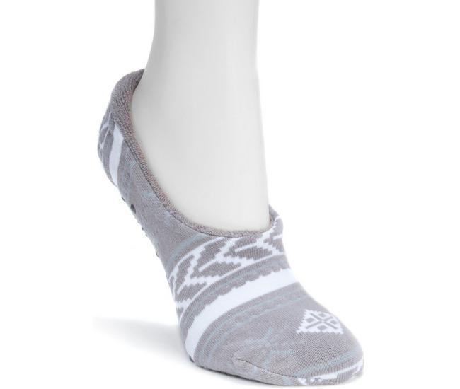 Muk Luks Womans Printed Ballerina Slipper Socks