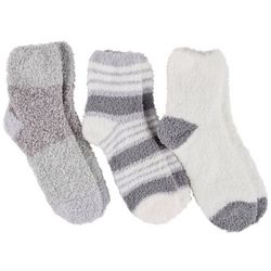 Capelli Womens 3 Pk. Stripes Plush Socks