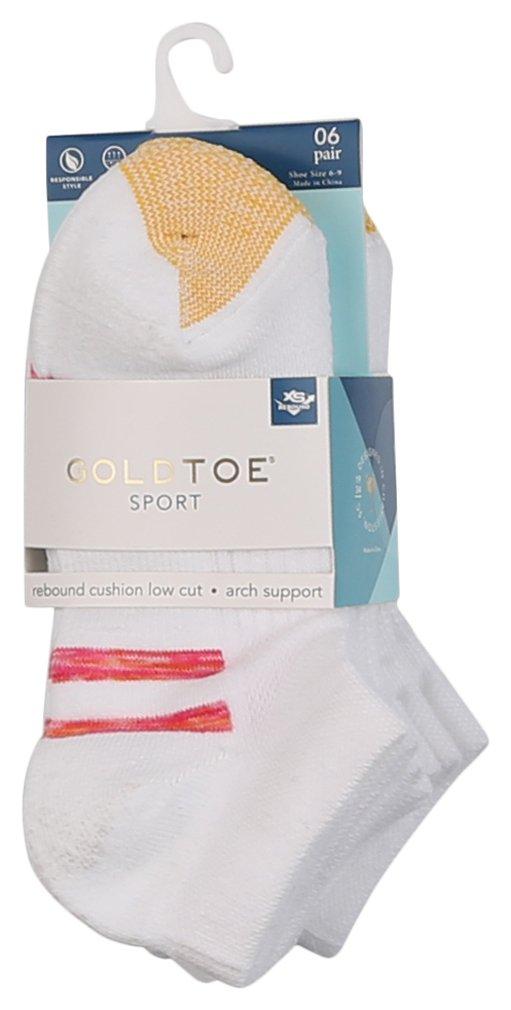 Gold Toe Womens 6-Pr. Sport Rebound Cushion Low Cut Socks