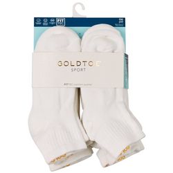 Gold Toe Womens 6-Pr. Sport FitTec Cushion Quarter Socks