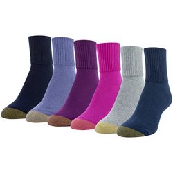 Gold Toe Womens 6-pk. Multicolored Turned Cuff Socks