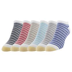 Womens 6-pk. Striped Liner Socks