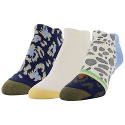 Gold Toe Womens 3-pk. Marled Ultra Soft Leopard Liner Socks