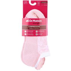 Womens 2-Pr. Flower Compression Ankle Socks