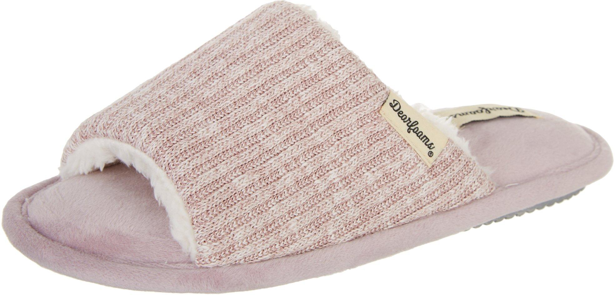 dearfoams lane knit slide slipper