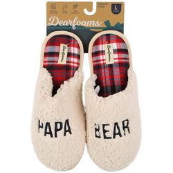 Dearfoams Mens Papa Bear Family Collection Clog Slippers