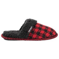 Womens Frida Woven Checked Clog Slippers