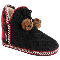 Womens Amira Red/Black Bootie Slippers