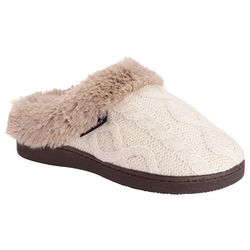 Muk Luks Womens Suzanne Solid Woven Clog Slippers