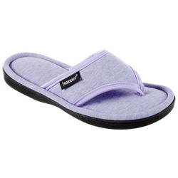 Womens Heathered Jersey Thong Slippers