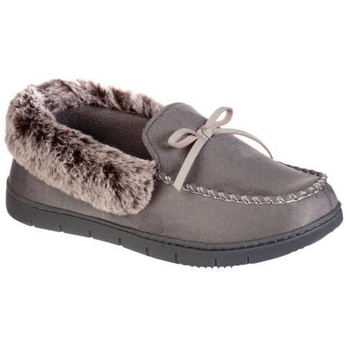 Isotoner Womens Solid Rae Moccasin Slippers