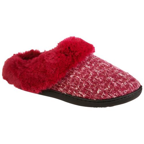 Isotoner Womens Samantha Sweater Knit Clog Slippers