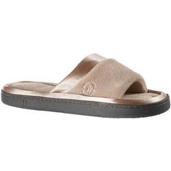 Womens Microterry Satin Slide Slipper