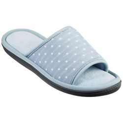Isotoner Womens Ada Dot Print Slide Slippers
