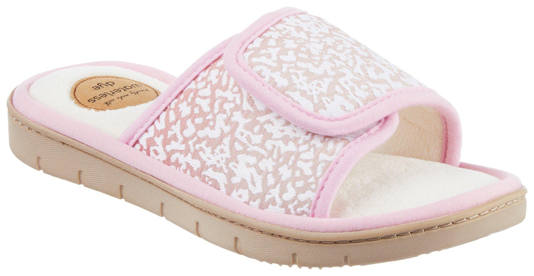 Womens Waterless Dye Print Slide Slippers