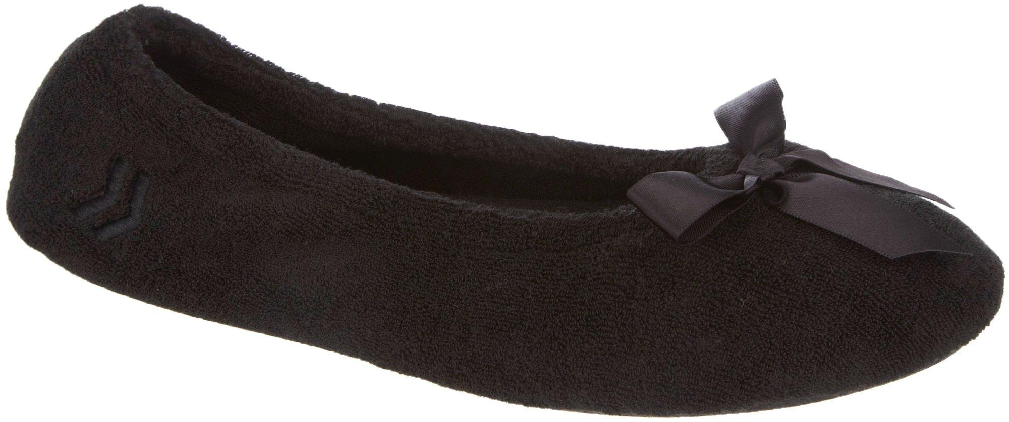 isotoner terry ballerina slippers