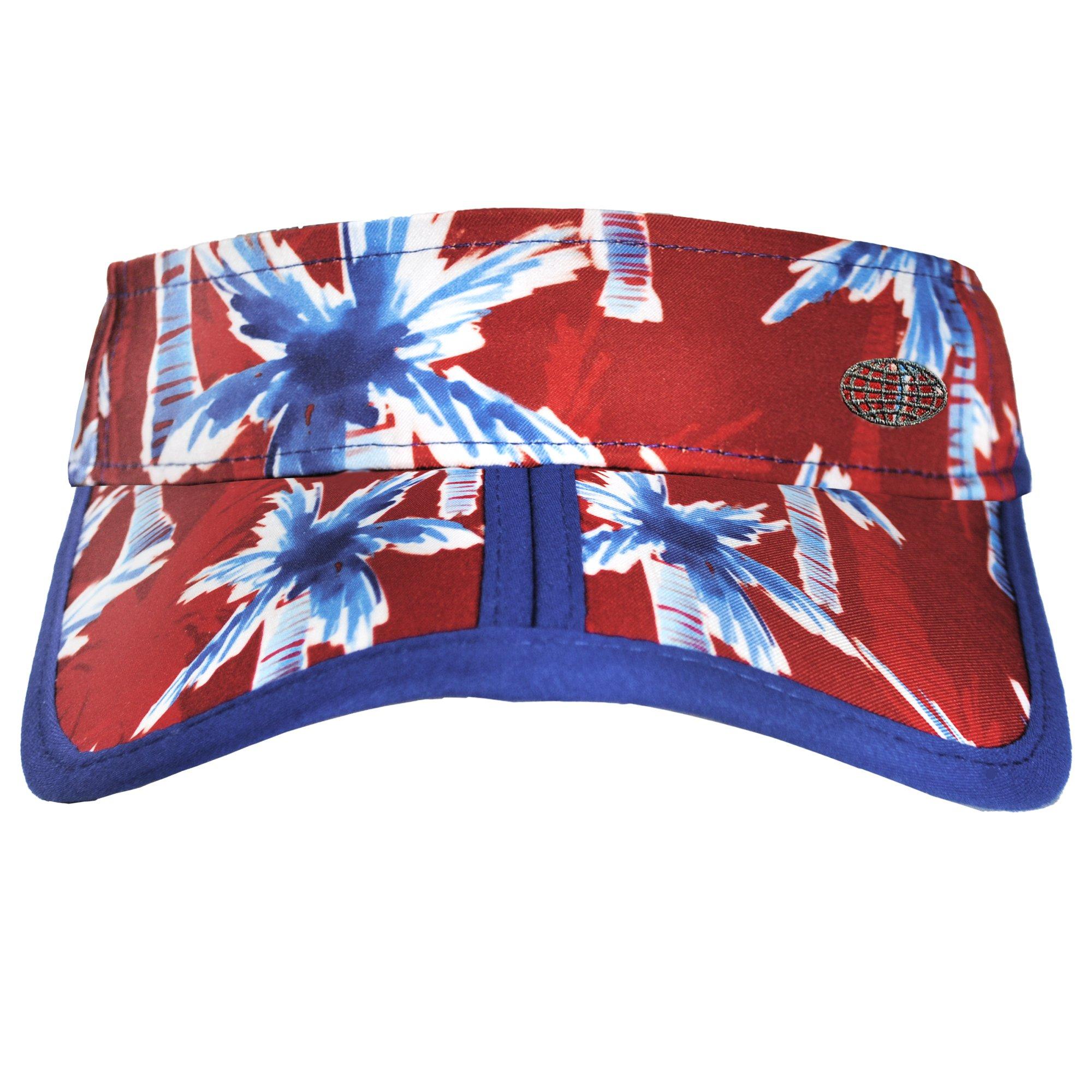 Womens Palm Tree Performance Foldable Sun Visor
