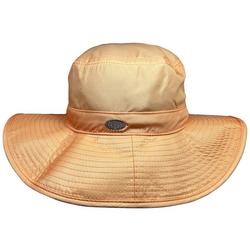 Womens Solid Wide Brim Bucket Hat