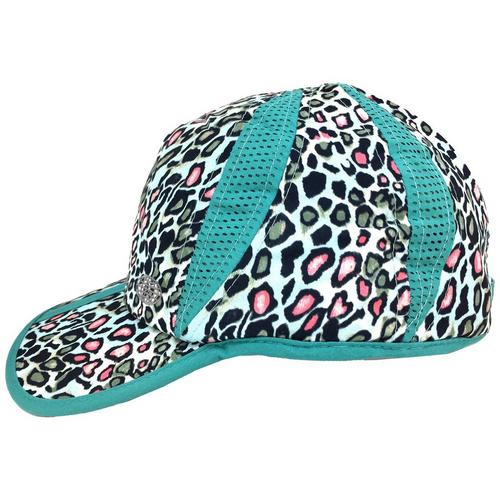 Reel Legends Womens Colorful Leopard Foldable Vented Hat