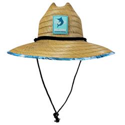 Womens Tropical Print Straw Lifeguard Hat