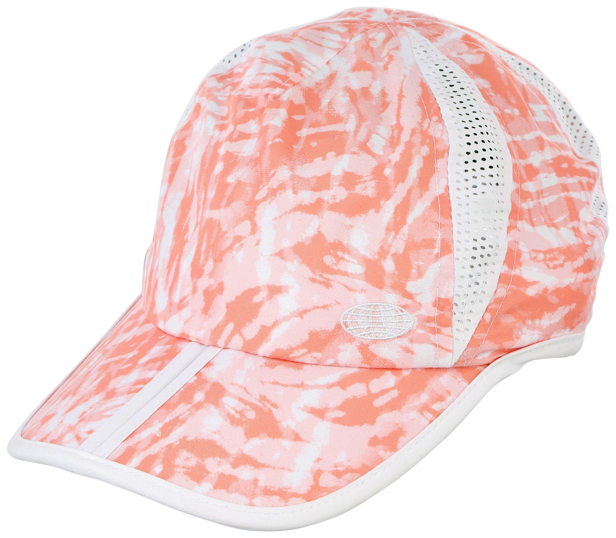 Womens Watercolor Print Foldable Vented Hat