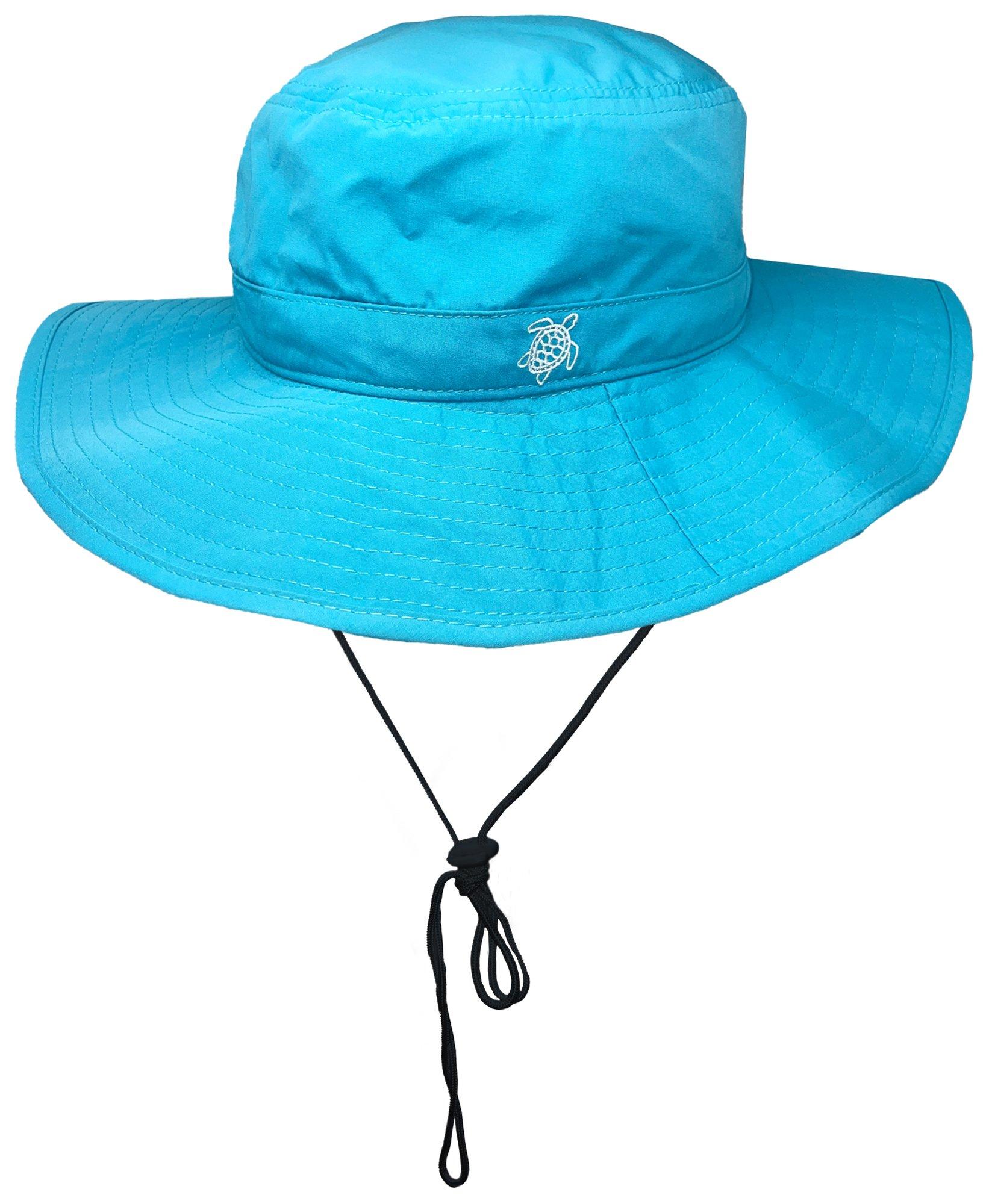 Reel Legends Womens Solid Color Wide Brim Tie Bucket Hat