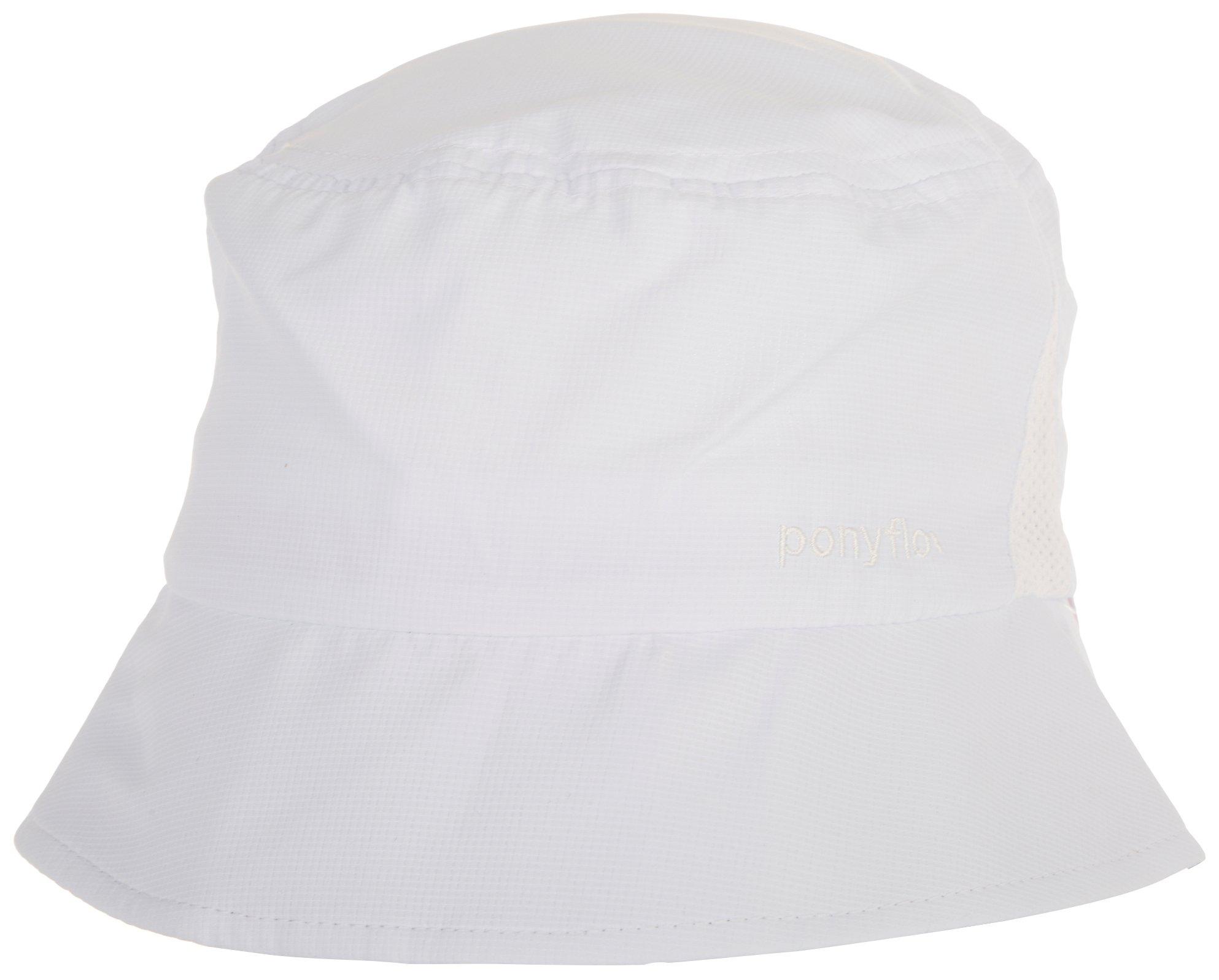 PonyFlo Womens White Bucket Hat
