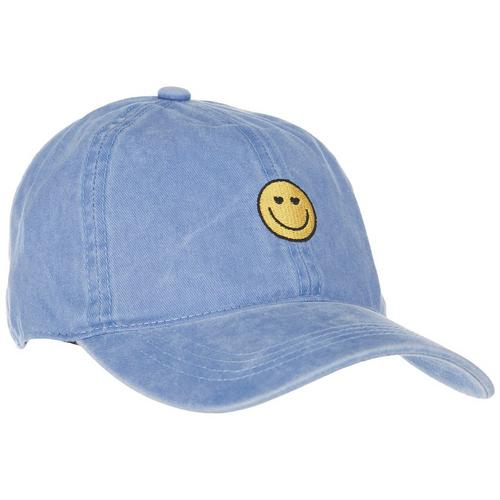 David and Young Womens Embroidered Smiley Baseball Hat