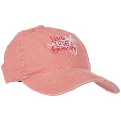 Womens Live Love Beach Baseball Hat