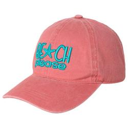 Womens Beach Please Solid Baseball Hat