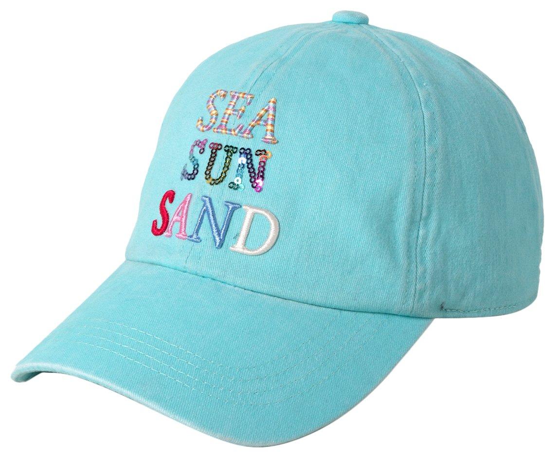 Womens Sea Sun Sand Solid Baseball Hat
