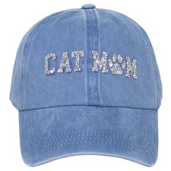 David and Young Womens Bling Cat Mom Solid Baseball Hat