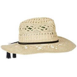 Vince Camuto Womens Crochet Adjustable Tassel Sun Hat
