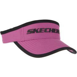 Skechers Womens Color Blocked SPF 40 Adjustable Sun Visor