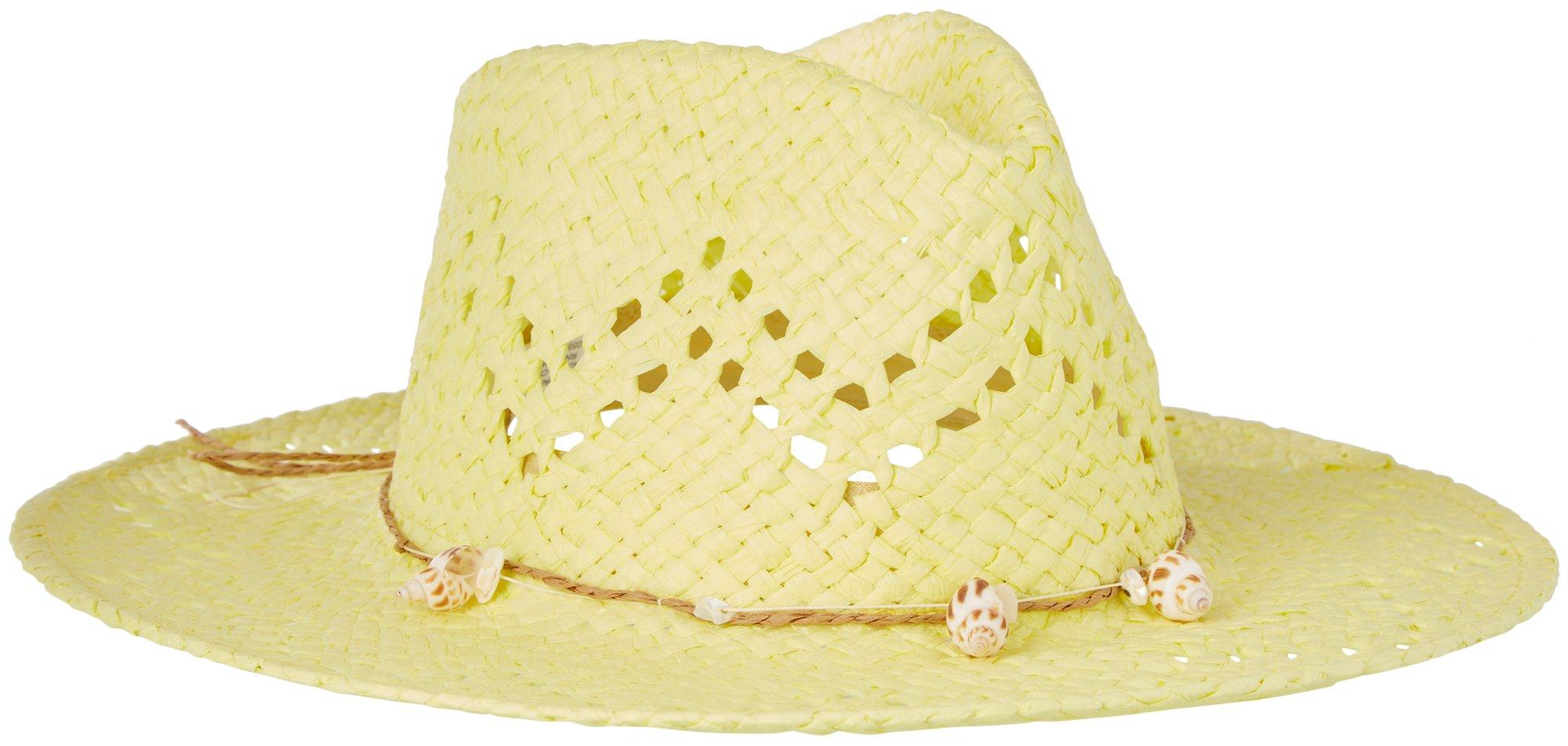 Twig & Arrow Womens Shell Band Paper Braid Woven Sun Hat