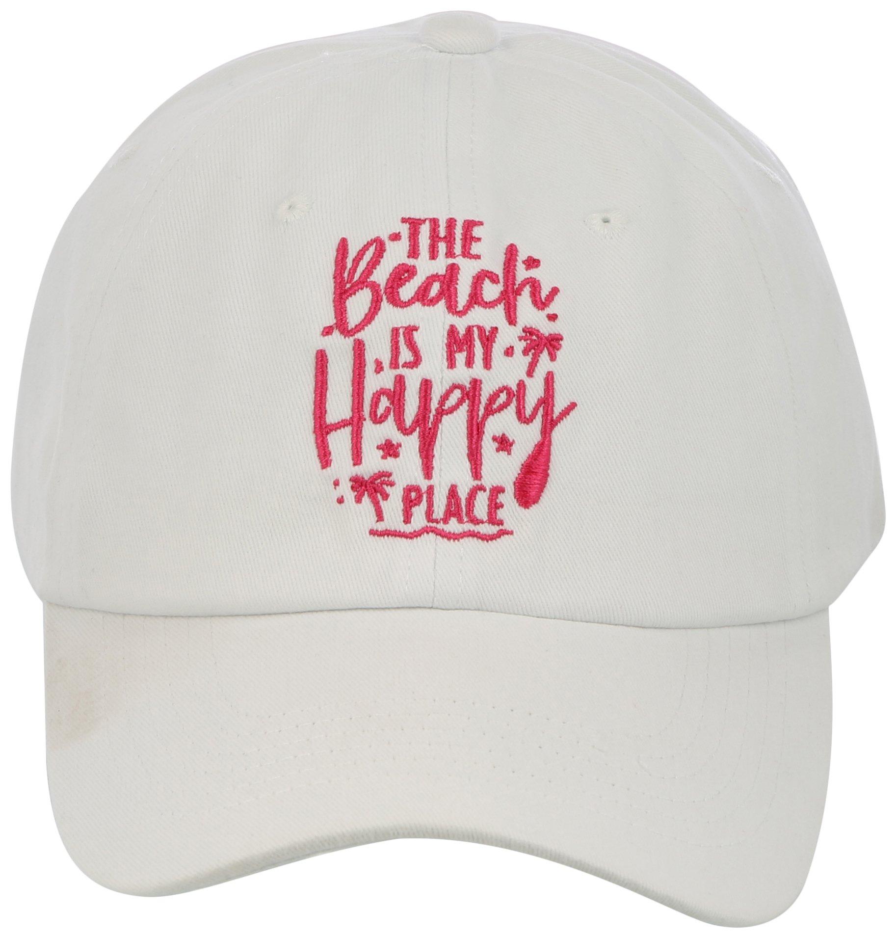 Madd Hatter Womens Happy Place Solid Baseball Hat
