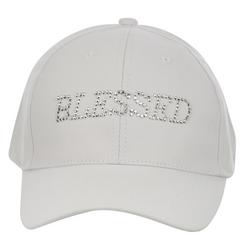 Womens Jeweled Blessed Solid Baseball Hat