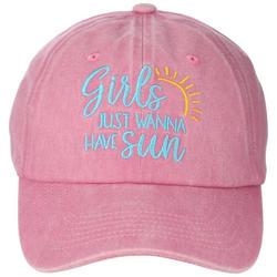 Womens Wanna Have Sun Solid Baseball Hat