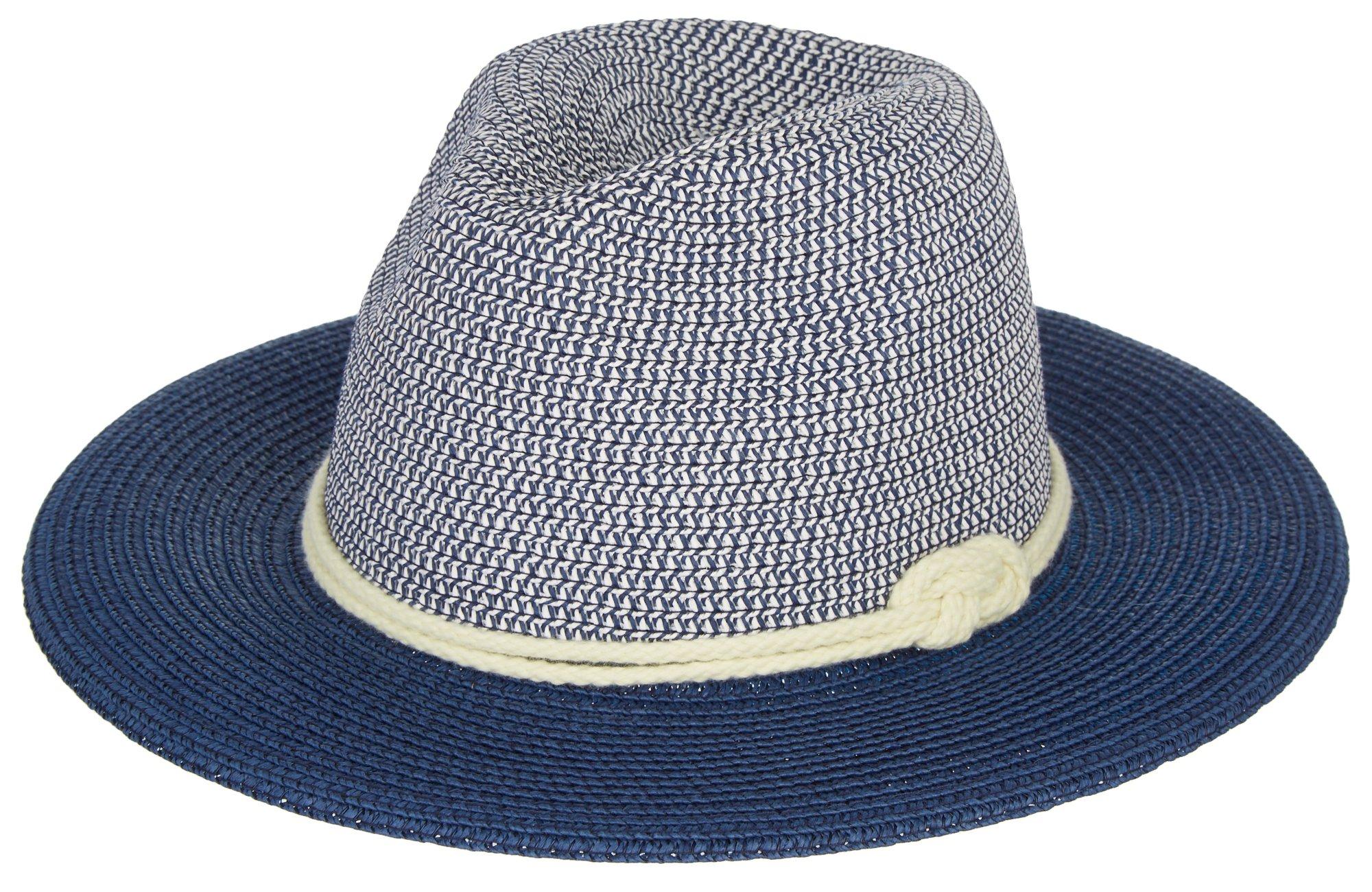 Womens Paper Straw UPF 50+ Packable Fedora Hat