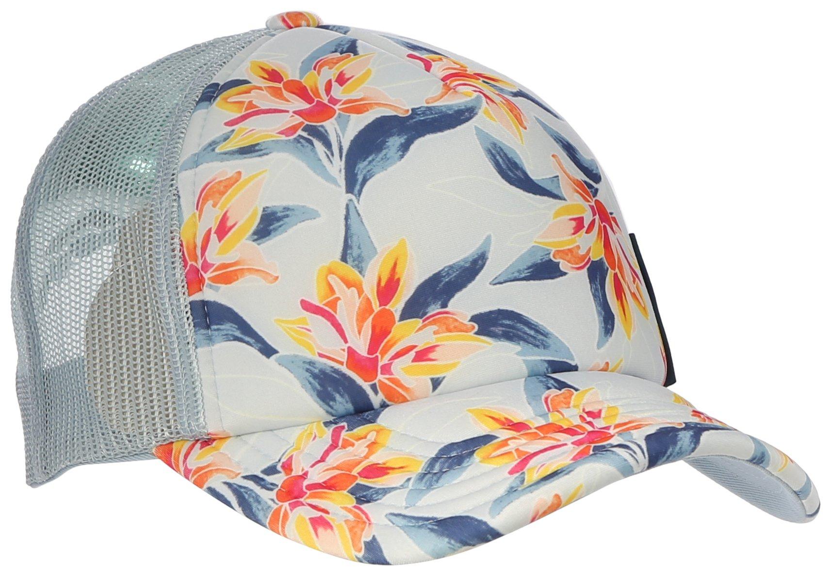 Womens Floral Mesh Baseball Hat