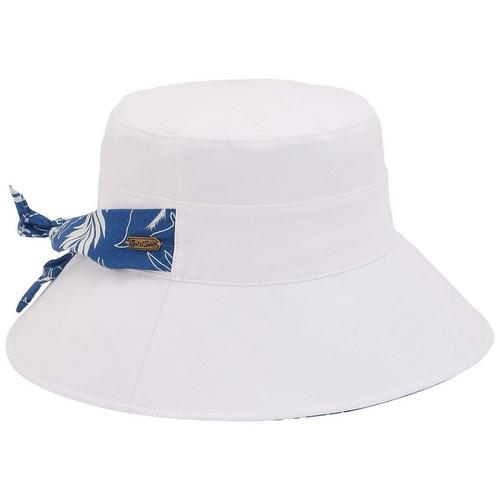 Caribbean Joe Womens Tropical Print Accented Bucket Hat