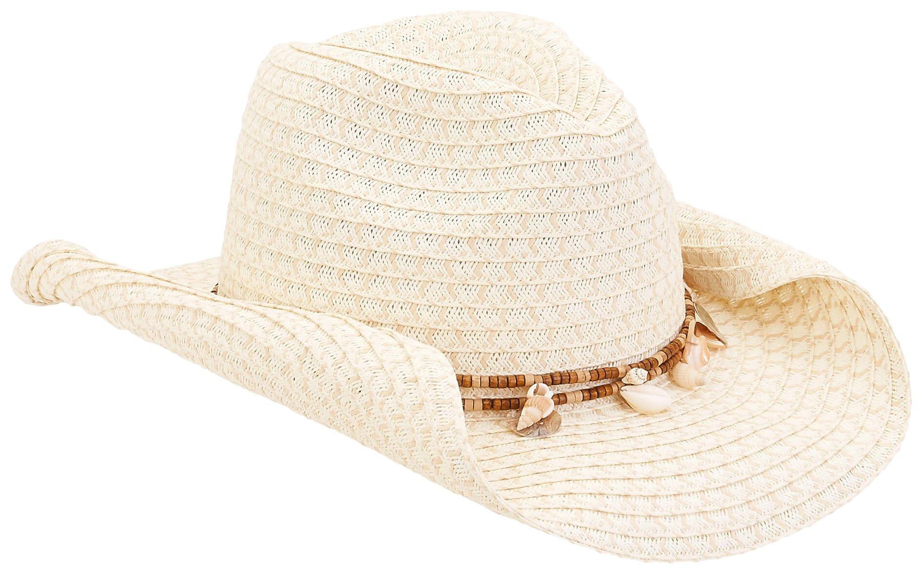 Sun N' Sand Womens Straw Western Hat