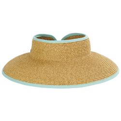 Womens Cotton Trim Band OPen Top Sun Hat