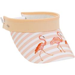 Womens Flamingo Stripe Coil Back Visor