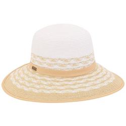 Womens Sunsaver Stripe Round Backless Sun Hat