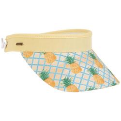 Womens Pineapple Lattice Fabric Coil Back Visor