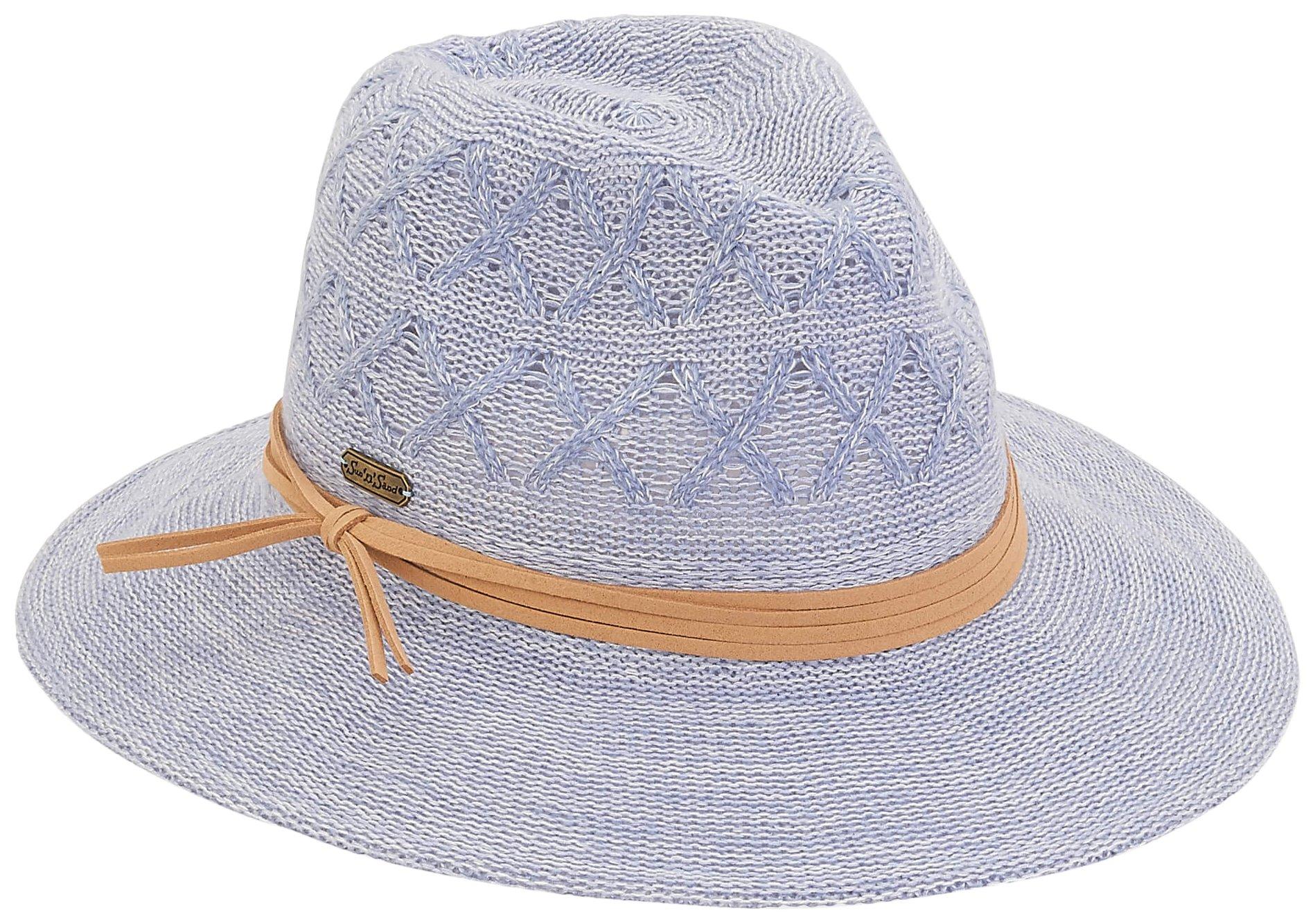 Sun N' Sand Womens Solid Color Poly Braid Safari Hat
