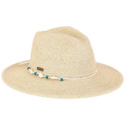 Sun N' Sand Womens UPF 50+ Shell Paper Braid Safari Hat
